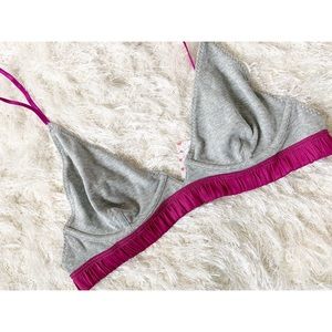 Free People Gray Underwire Bra